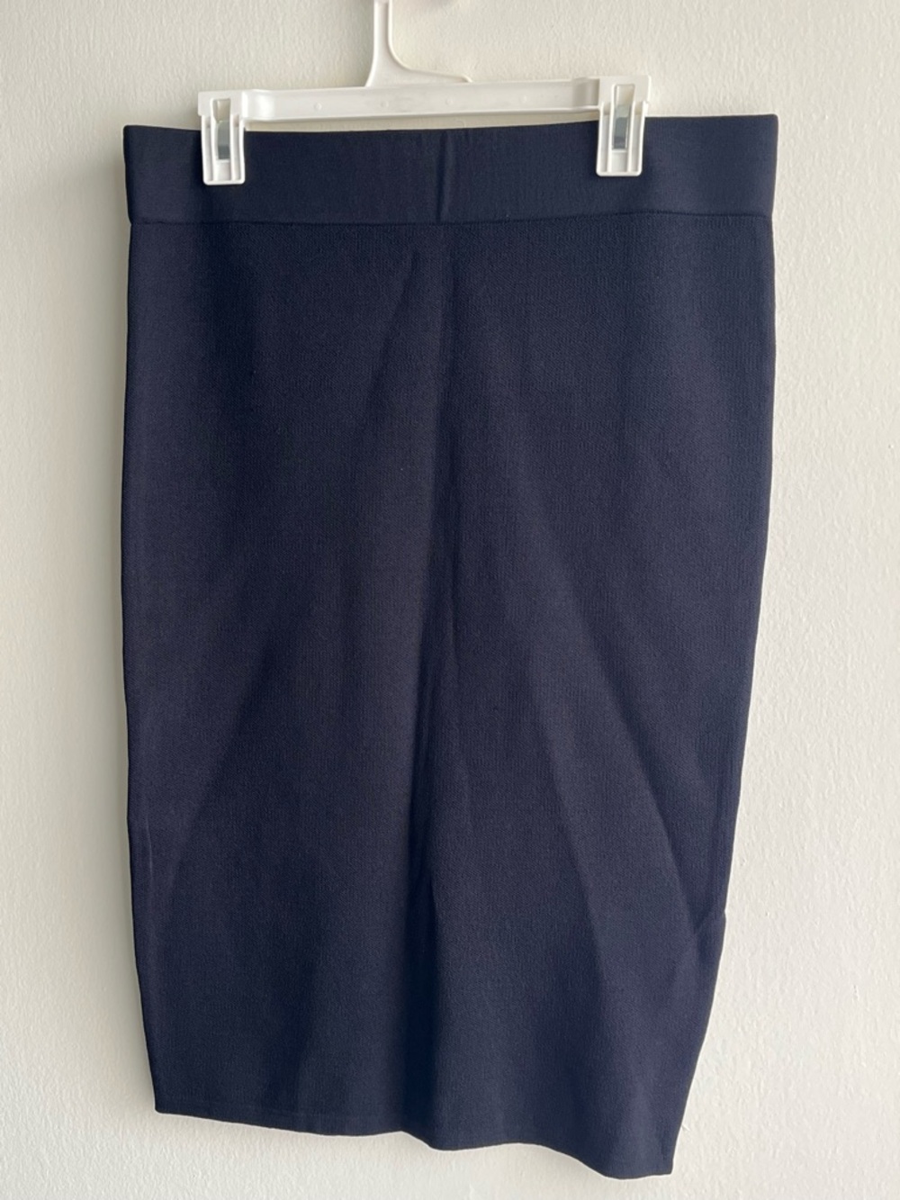 New York & Company Black Textured Skirt Size Large